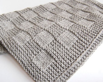 KNITTING PATTERN Easy Beginner Baby Blanket For Baby Boy Baby Girl ENGLISH