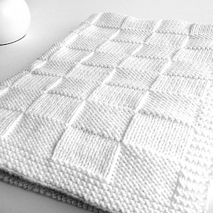 KNITTING PATTERN Easy Baby Blanket For Baby Boy Baby Girl Newborn (2023-10)