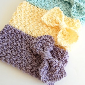 KNITTING PATTERN  Easy Bow Headband Turban Pattern Earwarmer Baby Child Teen Women