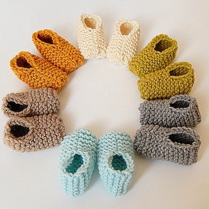 KNITTING PATTERN  Easy Baby Booties   Baby Boy  Baby Girl  Newborn Beginner ENGLISH