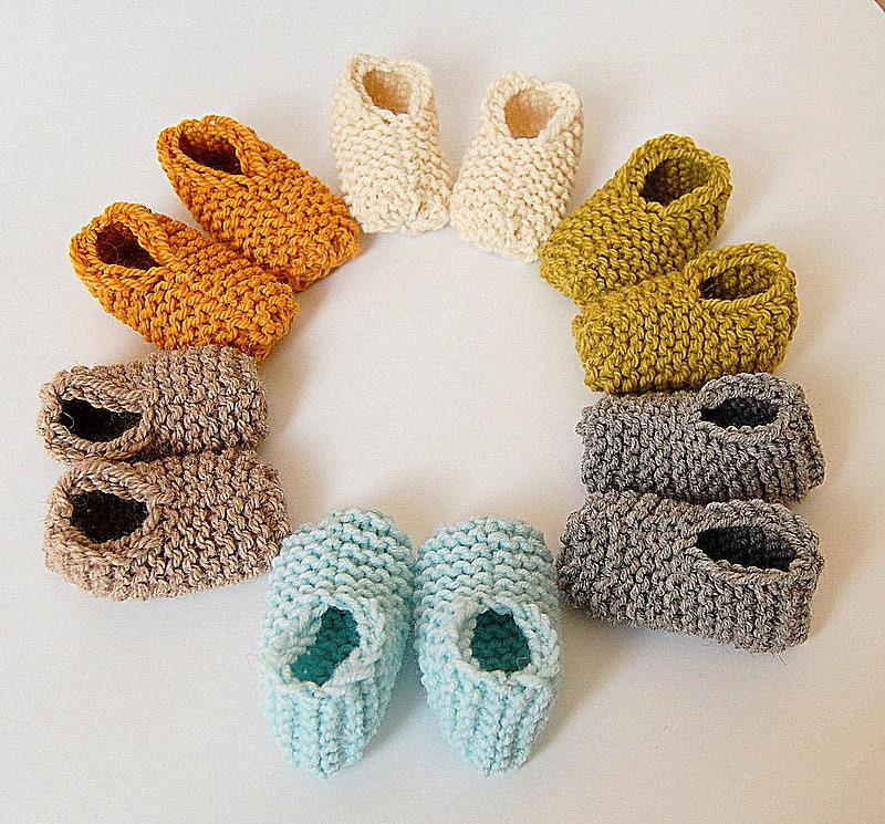 KNITTING PATTERN Easy Baby Booties Baby Boy Baby Girl Newborn Beginner ENGLISH Etsy