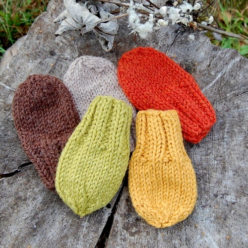KNITTING PATTERN Easy Mittens Pattern Thumbless Newborn Baby Etsy UK