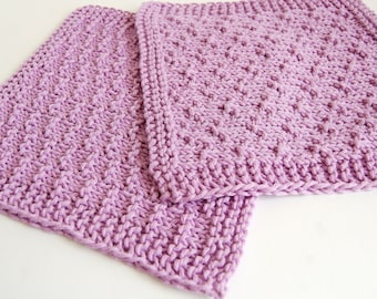 KNITTING PATTERN two easy dishcloth / washcloth beginner ENGLISH