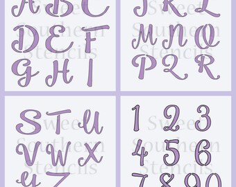 brush lettering stencil