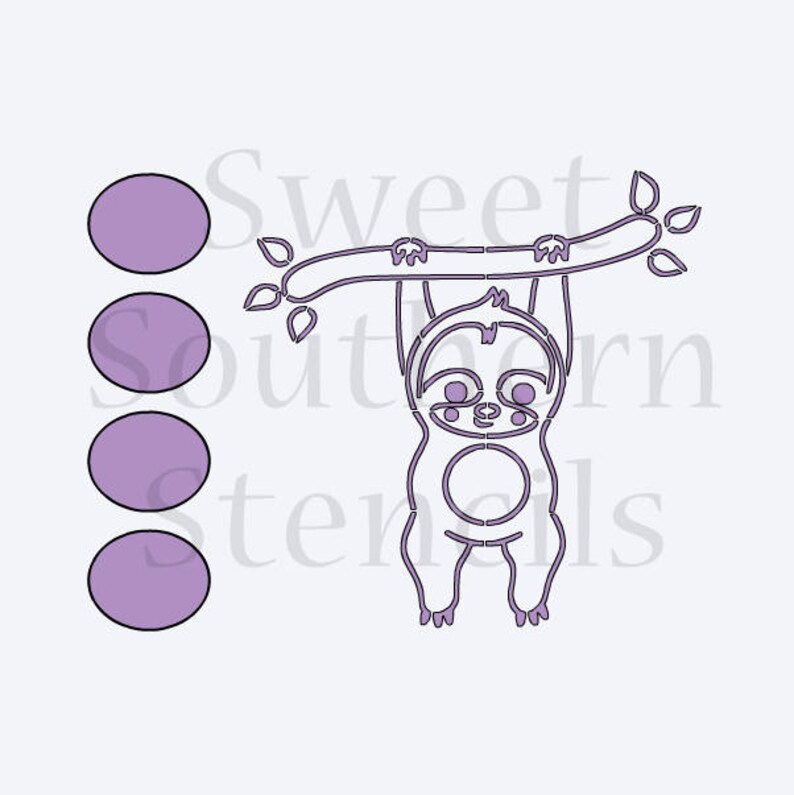 Sloth PYO Cookie Stencils 3 Separate Stencils Etsy sloth-pyo-cookie-stencils-3-separate-stencils-etsy