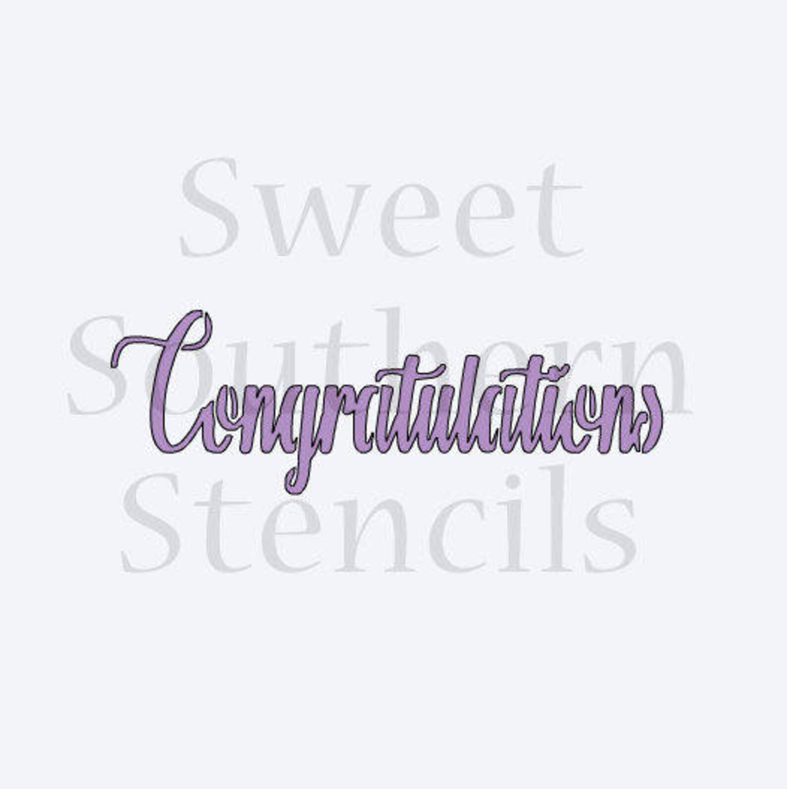 Congrats/congratulations Cookie Stencils 2 Options | Etsy