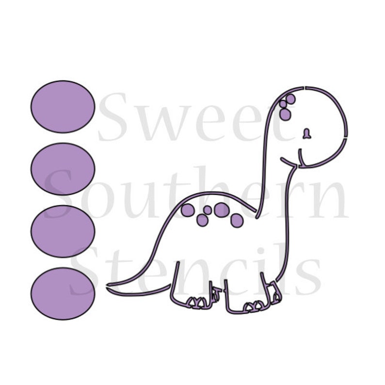 PYO Dinosaurs Cookie Stencils 4 separate stencils Etsy