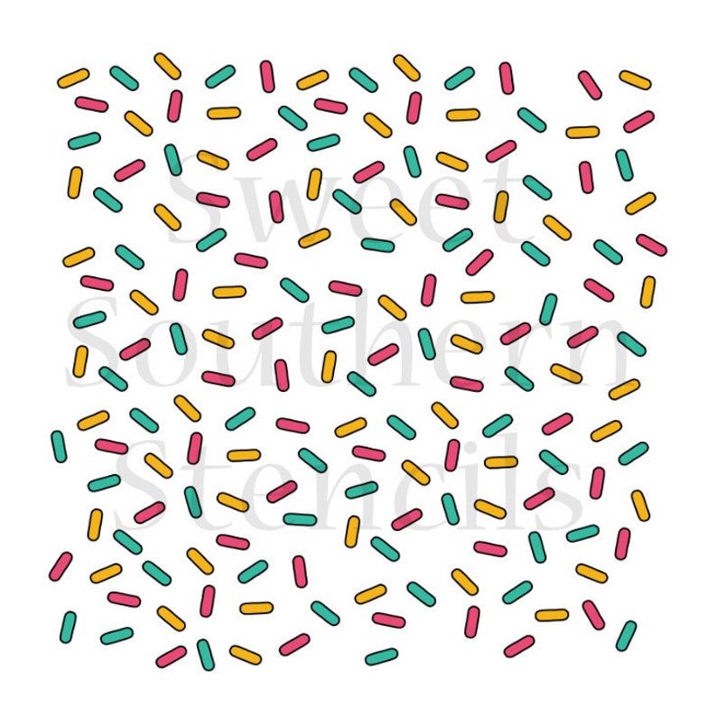 3 Piece Sprinkle Cookie Stencil Set Etsy