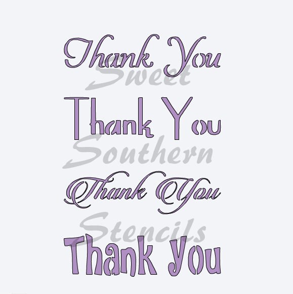 Thank You Stencil | Etsy