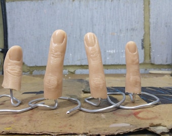 Unbemalter abgetrennter Silikon Finger Prop - Schlichter Realistischer Fingernagel Training - Halloween - Mensch - FX - Prothetische Filmrequisite - Prank - Präsent