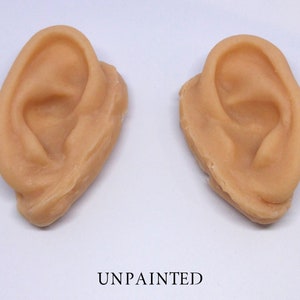 Unpainted Severed Silicone Ear Prop - Realistic Prosthetic - Halloween - Human - Mature - FX - Movie Prop - Prank - Present