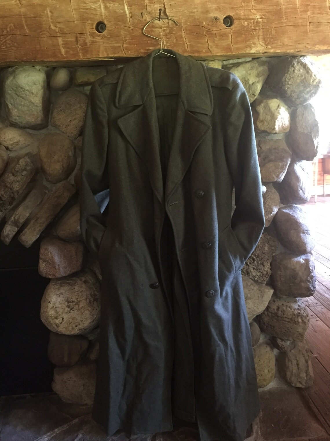 Military Surplus Wool Trench Coat Etsy