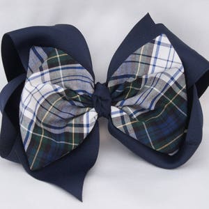 School Uniform Plaid hair bow School Plaid Hair bow school plaid MTM school uniform Back to school hair bows school hair bows