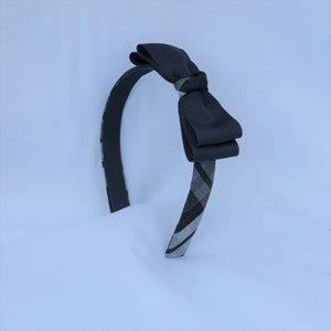 School Uniform Plaid Headband with Bow - Boyd Plaid