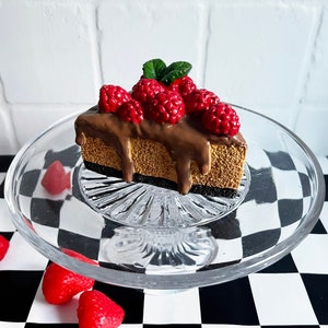 Prop Raspberry Chocolate Cheesecake Slice