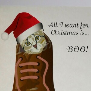 Ho grandi scarpe da compilare - Tutto quello che voglio per Natale è la carta del gatto - Regalo per gli amanti degli animali domestici del papà gatto - pazzo gatto signora simpatico animale domestico carta animale domestico