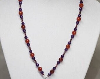 Carnelian gemstone necklace