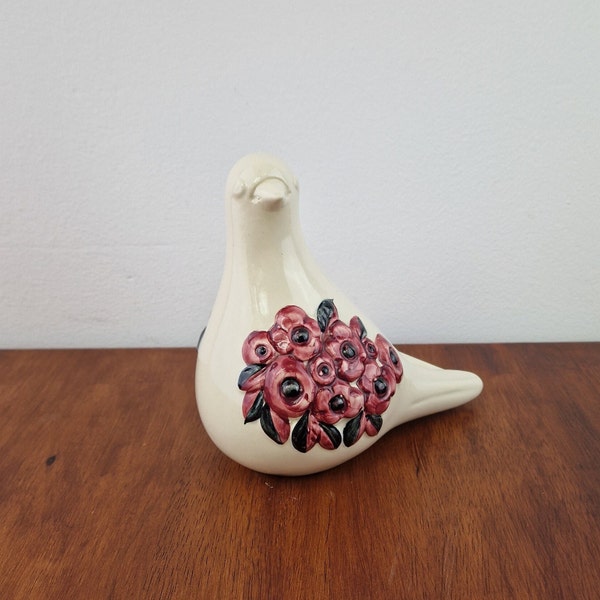 Swedish ,Vintage ,Rosa Ljung ,handmade, bird, figurine ,Art, Pottery, Dove ,home deco,r bird lover, gift, bird statue, white bird, rosa bird