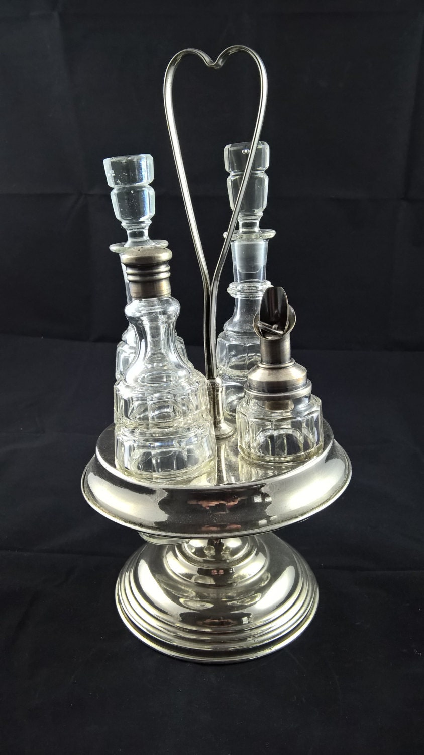 Oil and vinegar set pepper and salt Cruet Set dining ware Etsy