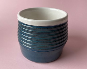SALE - Blue Handmade Ceramic Planter