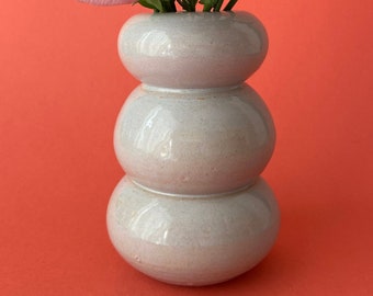 Handmade Ceramic Bubble Vase - White