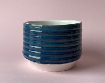 SALE - Blue Handmade Ceramic Planter