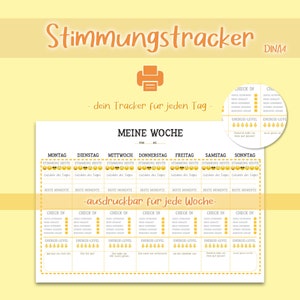 Mood tracker to print Habits Feelings Tracker