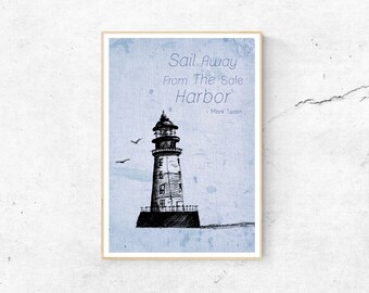 Poster lighthouse port A3