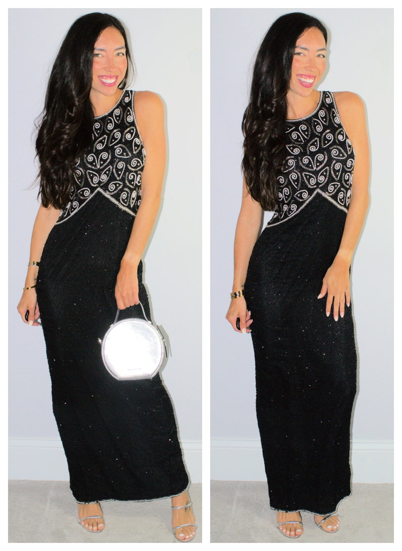 black sparkly maxi dress