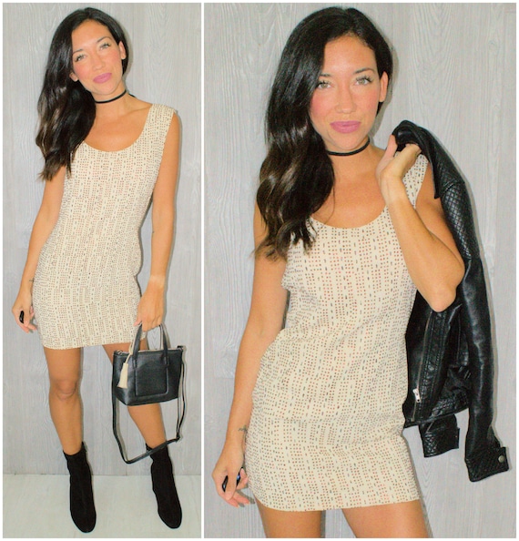 cream glitter dress