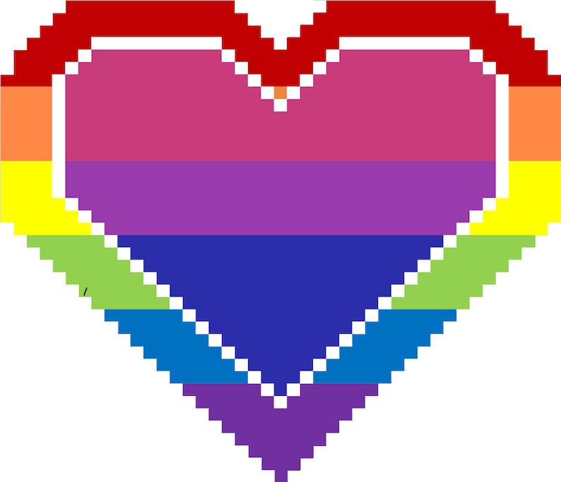 A custom cross stitch with option for two different pride