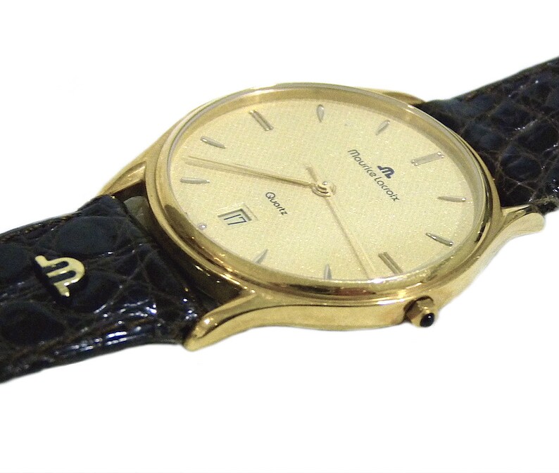 Maurice Lacroix Classic 18K Yellow Gold Mens Watch Swiss Etsy UK