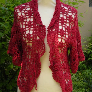 Crochet pattern, crochet, pattern, bolero, jacket "flower bolero"