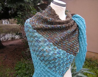 Instructions for knitting a triangular shawl "braid pattern", PDF