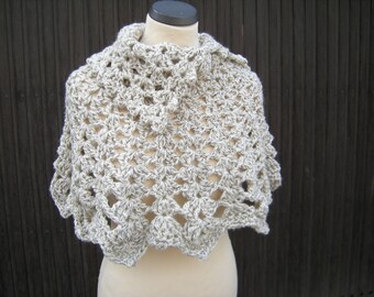 Crochet pattern, pattern "Short Poncho"