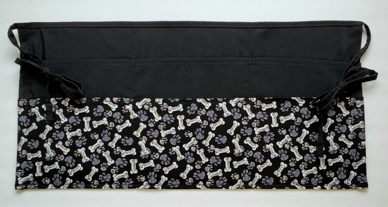 Pfoten und Knochen Halbschürze mit 6 Taschen - Hundepflege/Dog Walker/Lehrer/Imbiss/Verkauf/Kellnerin/Unisex - Bild 7