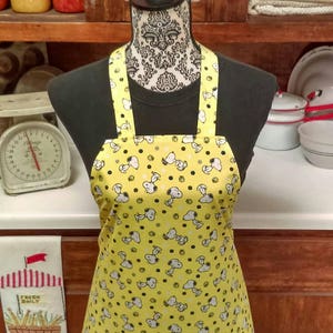 Handmade Snoopy and Woodstock Apron with Pocket