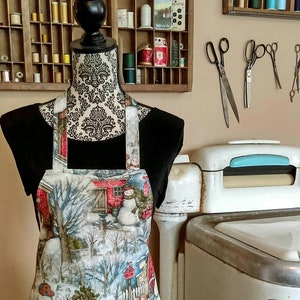 Snowman Apron-Winter on the Farm