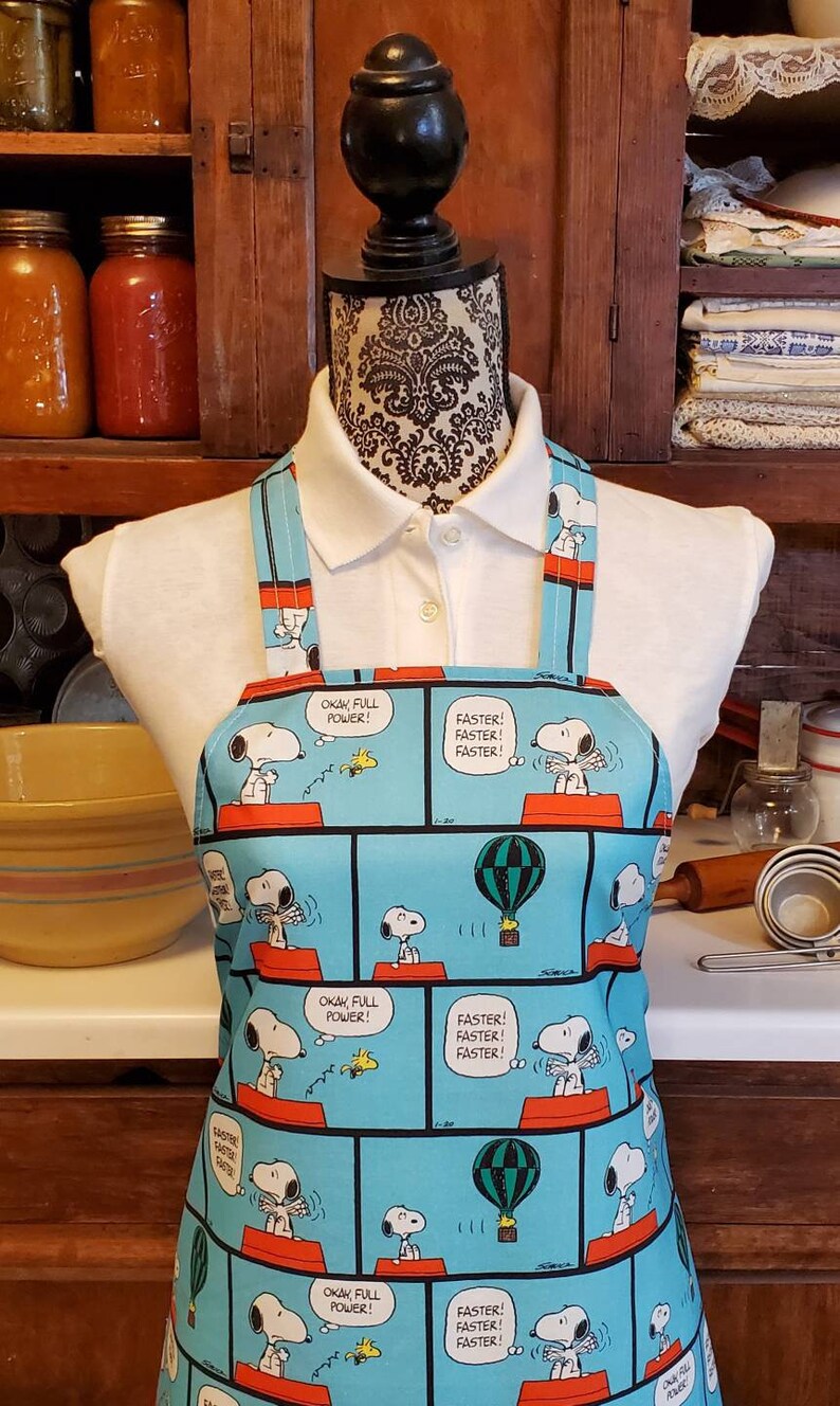 Snoopy Apron Peanuts Apron Comic Strip Etsy