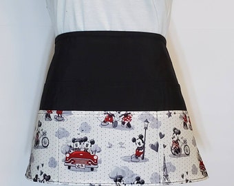 Micky und Minnie Maus Halbschürze: 6-Taschen Schürze