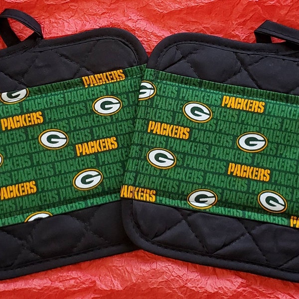 Green Bay Packers Kitchen Pot Holders - Hot Pads