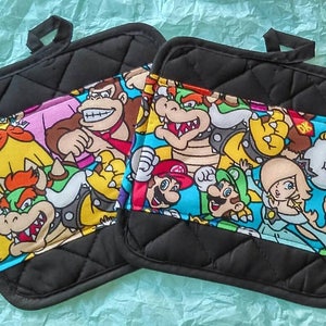 Nintendo Gaming Characters Kitchen Pot Holders - Hot Pads