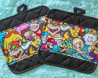 Nintendo Gaming Characters Kitchen Pot Holders - Hot Pads