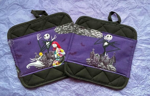Nightmare Before Christmas Kitchen Pot Holders Hot Pads Etsy