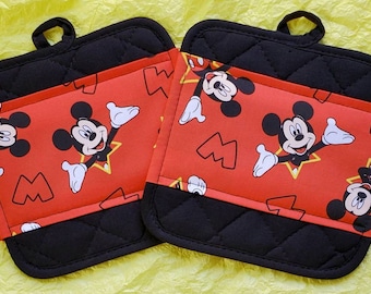 Mickey Mouse Kitchen Pot Holders - Hot Pads