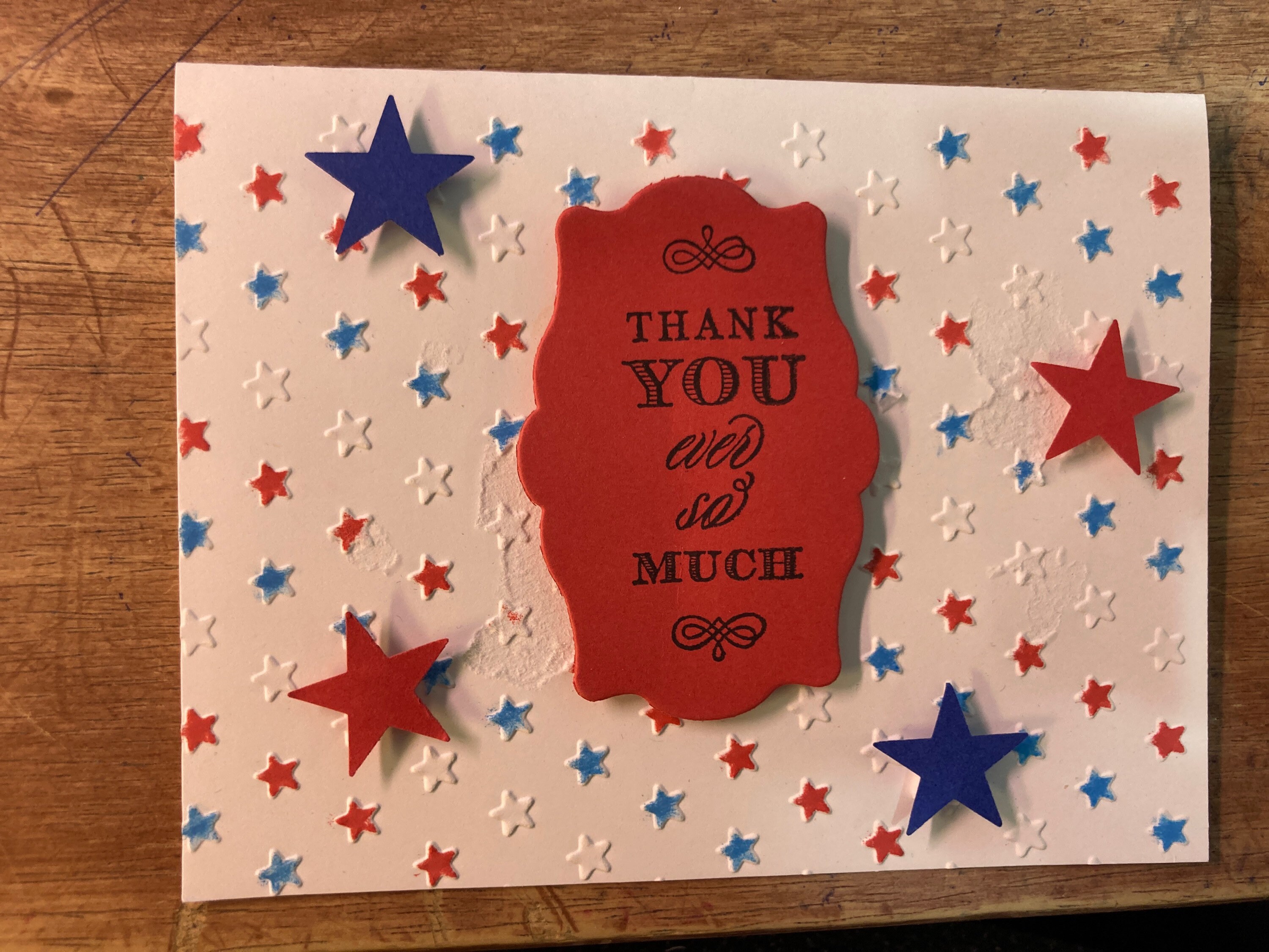 Patriotic Thank You Card with envelope | Etsy