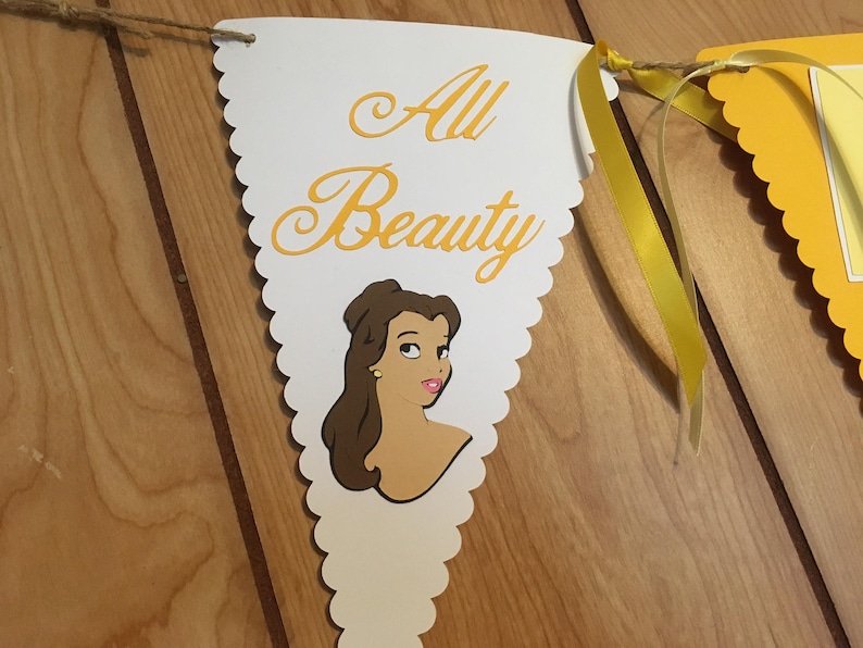 comes assembled Beauty and the Beast Happy Birthday Banner