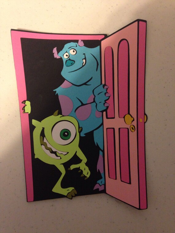 Mike And Sulley At The Door Die Cut From Monsters Inc Etsy