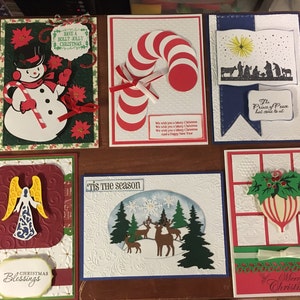 6 Christmas Cards with envelopes | Etsy