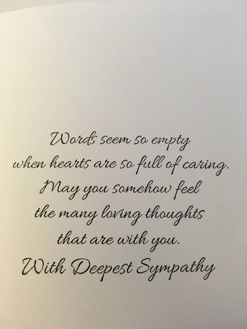 Sympathy Card with envelope Etsy